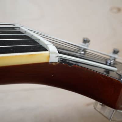 Greco Mint Collection EG59-70 MIJ Vintage 1989 Cherry Red Sunburst Flame Top DRY PUs w/ Bag image 8