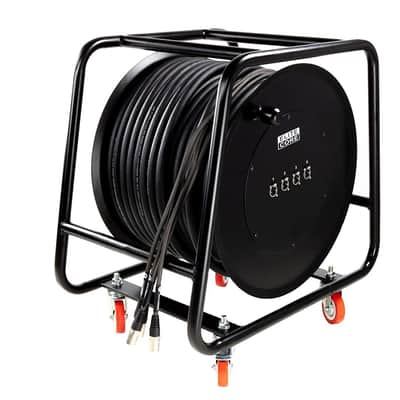 Elite Core 150' Rugged Shielded Super CAT6 Quad Solid-Conductor Cable on Heavy Duty Reel image 1