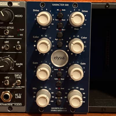 Elysia karacter 500 2-Channel 500 Series Saturator Module 2010s - Blue image 1