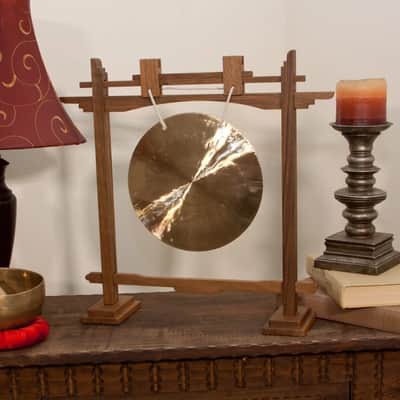 Dobani GSCW10 Pedestal 10-Inch Gong Stand - Walnut image 2