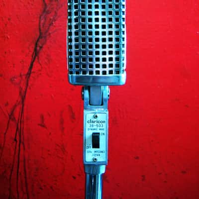 Vintage 1960's Claricon 38-503 dynamic microphone High Z Satin Chrome w cable image 4
