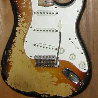 Fender Stratocaster 1971 Sunburst Rare 4 bolt maple board image 6