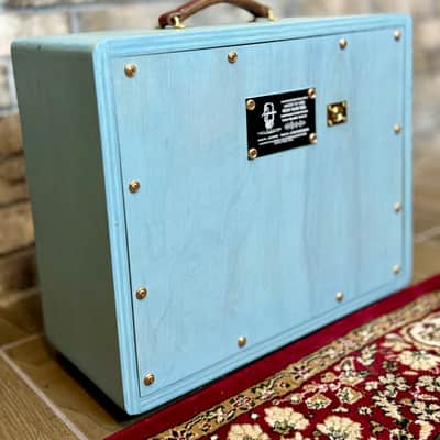 Amberisa Amplification Handwired Guitar Speaker Cabinet - Model: AA110SMG 2025 - Vintage Blue image 4