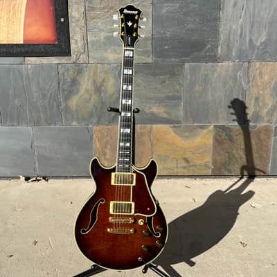 Used 1996 Ibanez AM200 Exotic Wood Hollowbody Electric with Case image 2