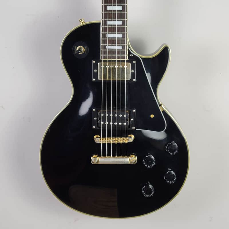 1989 Epiphone Black Beauty 1957 Style Les Paul Custom Modified - Ebony, Made in USA? (First Year Prototype?) image 1