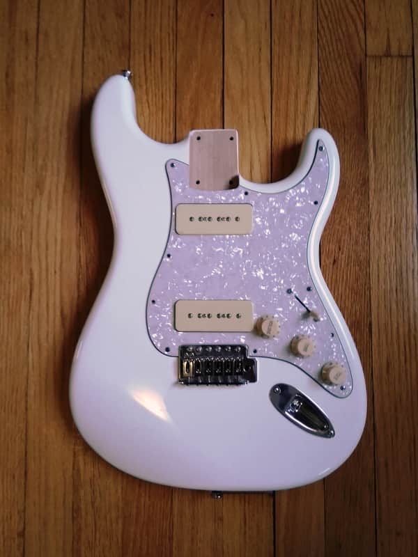 Fender Stratocaster body with P90 pickups image 1