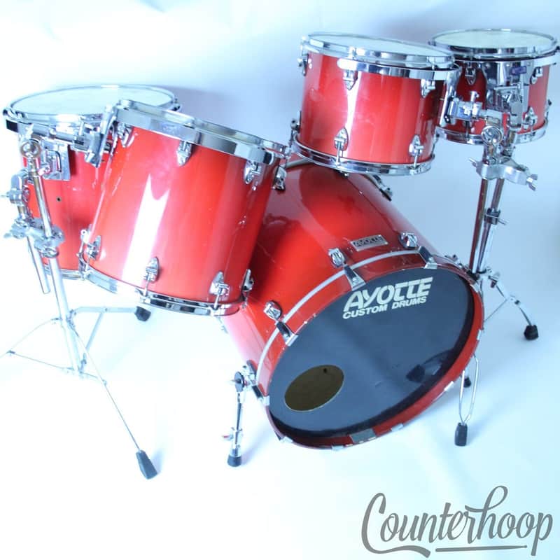 Ayotte Custom Drum Set 22x18,12x9,13x10,14x14,16x16 Bass/Toms 5Piece Kit Ray 90s image 1