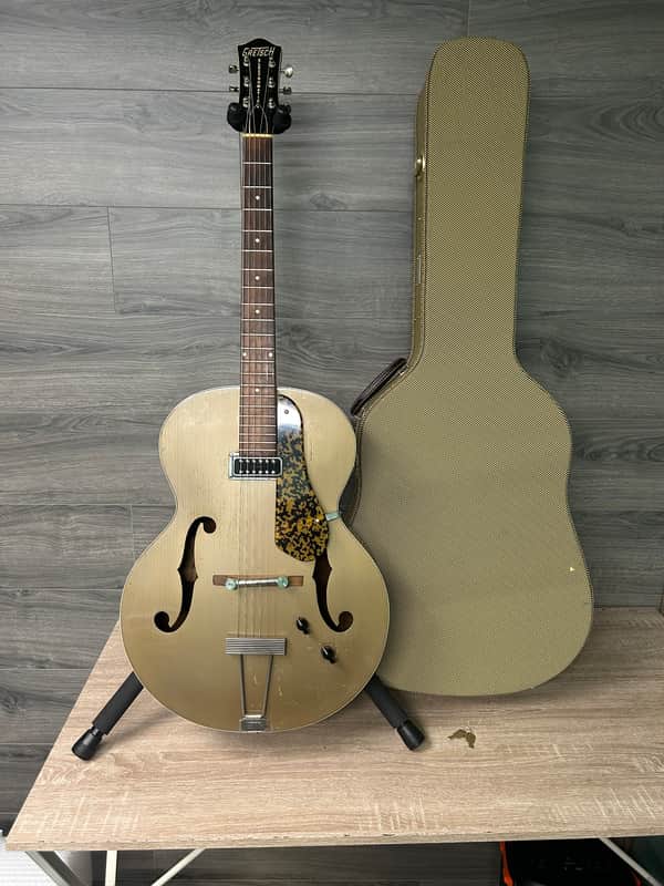Vintage 1956 Gretsch Electromatic 6184 Corvette Electric Guitar Jaguar Tan #2641 image 1