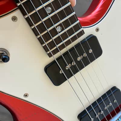 Playing demo link in Description!! Novo Serus J nucleus electric guitar Candy apple red with original case image 8