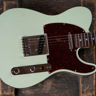 Fender American Ultra Luxe Telecaster 2021 Transparent Surf Green image 2