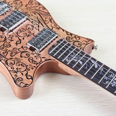 Custom Handmade HH Electric Guitar, Okoume Body and Neck image 4