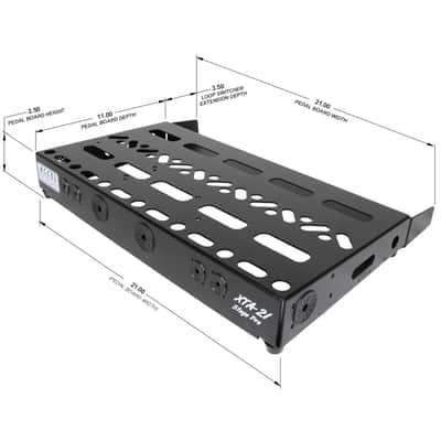 XTA21 Pedal Board, 3 1/2" deep Switcher Bracket without Tote image 3