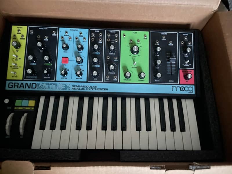 Moog Grandmother 32-Key Semi-Modular Analog Synthesizer 2018 - Present - Black / Multi-Colored Panel