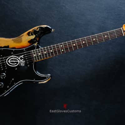 Fender Stratocaster FSR Paisley HSS Black/Gold Leaf Heavy Aged Relic (RARE) image 3