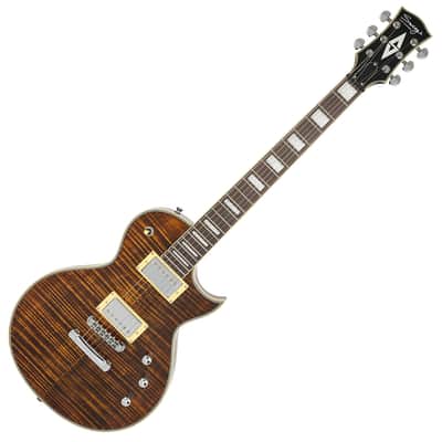 Swing MLP-100 Single Cutaway Electric Guitar Tiger Eye Flame Maple Top HH Bild 1