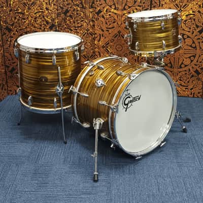 Gretsch 70s Stop Sign Shell Pack in Gold Ripple- 20″,16″ & 13″ image 9