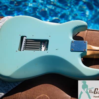 Custom PartsCaster with Fender Japan E Serial Neck & Surf Green Body - Pro Set Up w Perfect Frets/Action/Intonation! Tons of MOJO image 5