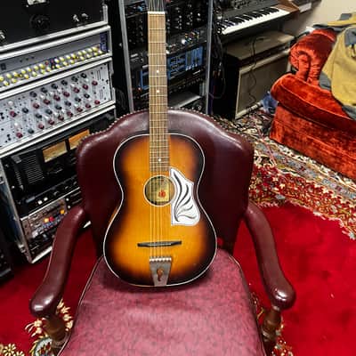 Egmond 105/G Parlor Acoustic Guitar Made in Holland 1950s 1960s  - Sunburst image 1