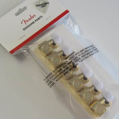 Fender Deluxe Gold Tuners with White Pearloid Buttons 0990846200