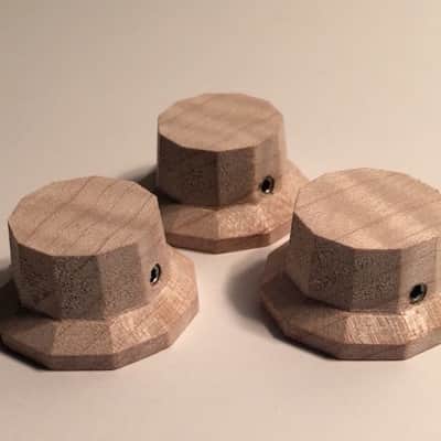 Guilford Flame Maple 11 Sided Facet Cut Guitar Knobs - Set Of 3 - USA image 2
