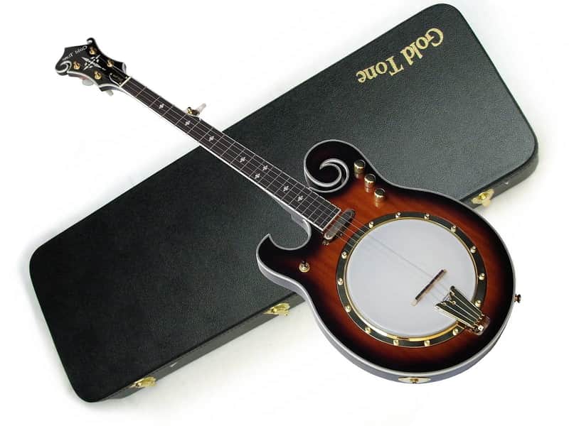Gold Tone EBM-5/L Solid Body Maple Top & Neck F-Style 5-String Electric Banjo w/Hard Case For Left Handed Players image 1