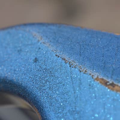 American Fender Stratocaster Relic Nitro Lil Bad Azz Blue Sparkle SSS-CS 69's image 21