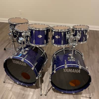 Yamaha Beech Custom Drums - Made in Japan - Blueberry image 11