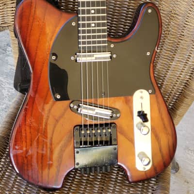 Ed Roman Headless Telecaster 1991 Transparent auburn image 3