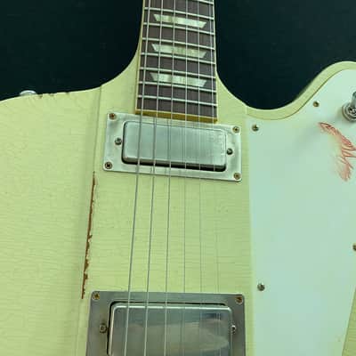 2021 Gibson Custom Shop Murphy Lab '64 Johnny Winter Signature Firebird V - Polaris White Aged image 8