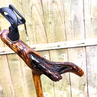 Hand Crafted, Cherry Wood, (Possibly Enchanted) Microphone Stand image 4
