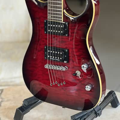 Washburn X-50Q Quilted Wine Burst image 2