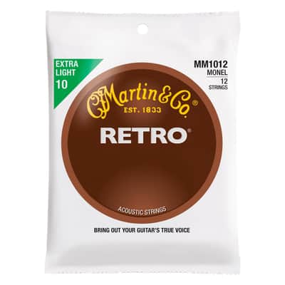MM1012 RETRO Monel Extra Light 12 cordes 10/47 Martin Strings image 1