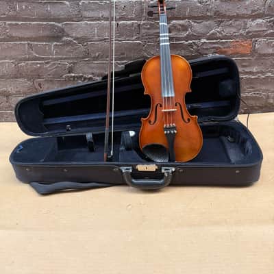 Josef Florenz Luby (Schonbach) 4/4 Violin Outfit w/ Bow & Hard Case – Used – Needs Chinrest Hardware Replacement image 1