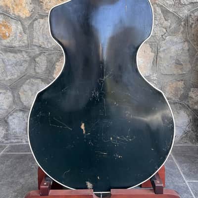 Ultra-Rare 1960 Wandré Naika Double Bass – Made in Italy – Black w/ Carved Lion Headstock & Aluminum Hardware with Hard Case image 11