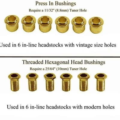 Gotoh Set of 6  SD91-MGT 6-in-line Vintage Style Locking Tuners - Gold image 4