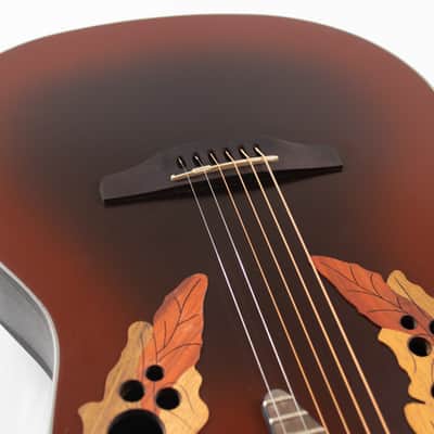 Ovation Celebrity Elite CE44-RRB Mid-depth Acoustic-electric Guitar - Reverse Red Burst image 5