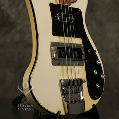 1979 Rickenbacker 4001 Bass White with RARE original CHECKERBOARD BINDING!!! image 12