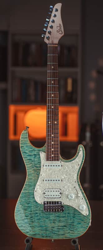 Suhr Standard Pro 2018 HSS - Bahama Blue Flame Maple | Reverb