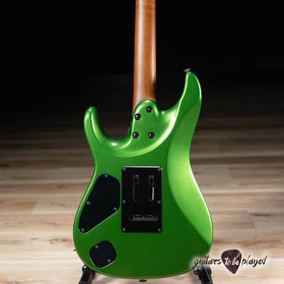 Ibanez AZ2402 Prestige HH Roasted Maple Neck w/ Case – Apple Green Metallic image 6