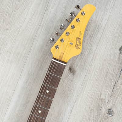 FGN Fujigen JOS2DUFMR Odyssey Series Guitar, Rosewood Fretboard, Transparent Purple Flat image 8