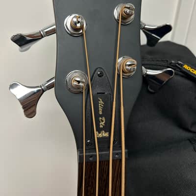 Warwick Rockbass Alien Deluxe 4 String Left Handed Acoustic Electric Bass Guitar - Natural image 5