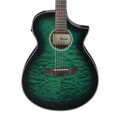 Ibanez AEWC16Q Acoustic Electric - Trans Emerald Burst image 1