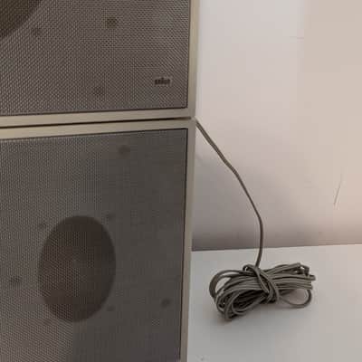 Speakers Lautsprecher Braun L450 For TS45 Audio 1 300  Dieter Rams 1968 - White Working image 5