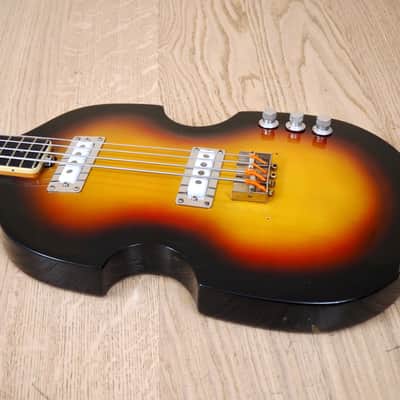 1965 Vox Model V-232 Solid Body Electric Violin Bass Guitar 100% Stock w/ohc image 8