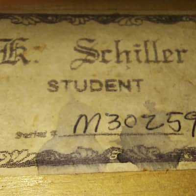 K Schiller Student size 4/4 violin w/ case.  Miss soundpost image 2