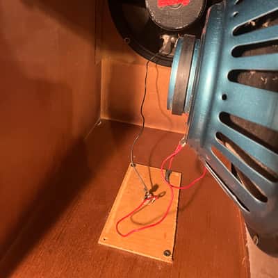 Rotary Connection 1x12/1x10 2 speaker guitar cab. 8 ohms. Vintage MCM style. Front and side firing speakers. Vintage Utah and Rola inside. Open or closed options. 2026 - Wood image 13