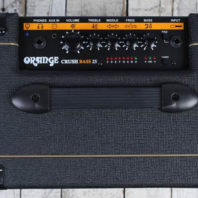 Orange CRUSH BASS 25 BLACK Electric Bass Guitar Amplifier 25 Watt 1x8 Combo Amp image 4