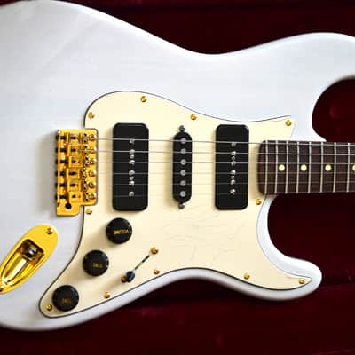 Custom Build Strat-Style P90-S-P90 Guitar - Transparent White image 2