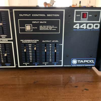 TAPCO 4400 Stereo Spring Reverb 1970's - black image 4