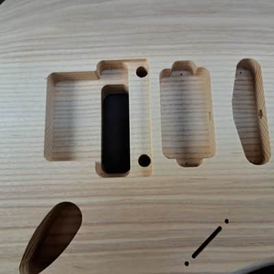 Unfinished Ash HSS guitar body - for Fender Strat Stratocaster neck Floyd Rose J2477 image 2